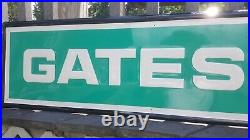 RARE GATES TIRES ORIGINAL Metal Embossed Dealer Sign 72x18 1960s USA FAST SHIP