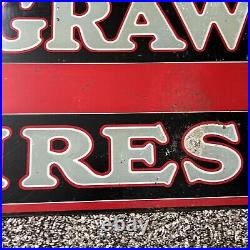RARE McGraw Tires Double Sided Flange Sign