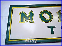 RARE VINTAGE Mohawk Tires Embossed Self Framed Tin Sign 60 x 18 NICE