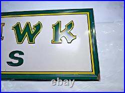 RARE VINTAGE Mohawk Tires Embossed Self Framed Tin Sign 60 x 18 NICE