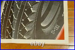 RARE Vintage 1950s Goodyear Tires R-1 Large Paper Advertising Poster Sign 42