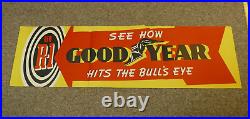 RARE Vintage 1950s Goodyear Tires R-1 Large Paper Advertising Poster Sign 60