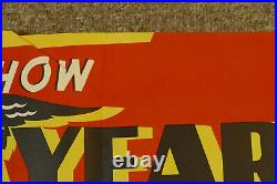 RARE Vintage 1950s Goodyear Tires R-1 Large Paper Advertising Poster Sign 60