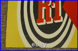 RARE Vintage 1950s Goodyear Tires R-1 Large Paper Advertising Poster Sign 60