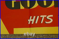 RARE Vintage 1950s Goodyear Tires R-1 Large Paper Advertising Poster Sign 60