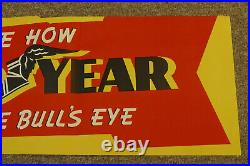 RARE Vintage 1950s Goodyear Tires R-1 Large Paper Advertising Poster Sign 60