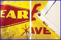 RARE Vintage 1960 GOODYEAR TIRE Advertising Sign Kit / Banner / Oil / Gas