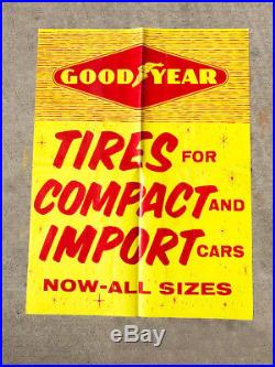 RARE Vintage 1960 GOODYEAR TIRE Advertising Sign Kit / Banner / Oil / Gas