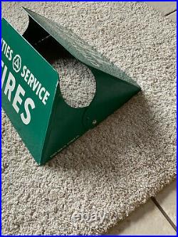 RARE Vintage CITIES SERVICE TIRE TIRES STAND SIGN NEW OLD STOCK GAS STATION