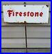 RARE-Vintage-Firestone-Tires-Spinner-Advertising-Sign-Oil-Gas-Pump-Topper-2-Side-01-bc