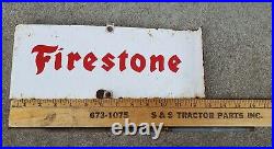 RARE Vintage Firestone Tires Spinner Advertising Sign Oil Gas Pump Topper 2 Side