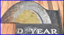 RARE Vintage Goodyear Service Station Tire Advertising FLANGE SIGN VERY EARLY