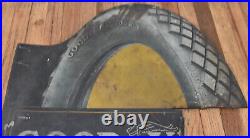 RARE Vintage Goodyear Service Station Tire Advertising FLANGE SIGN VERY EARLY