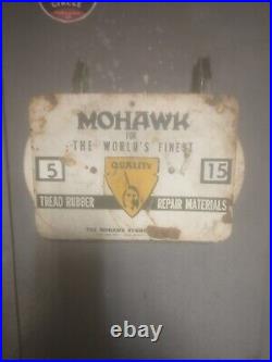 RARE Vintage MOHAWK TIRES Metal Advertising RECAPPING MOLD TIME SIGN #2