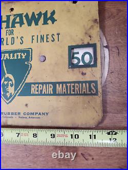 RARE Vintage MOHAWK TIRES Metal Advertising RECAPPING MOLD TIME SIGN #2
