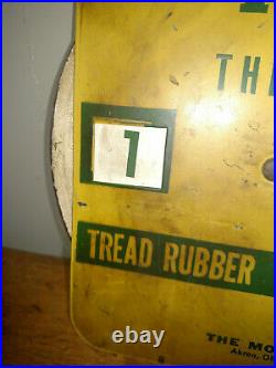 RARE Vintage MOHAWK TIRES Metal Advertising RECAPPING MOLD TIME SIGNS