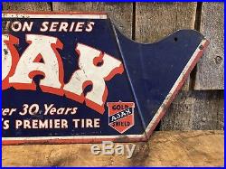 RARE Vintage Original AJAX Tires Advertising Tire Stand Gas Station Sign