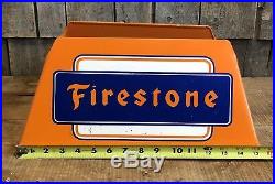 RARE Vintage Original FIRESTONE Tires Gas Station Dealer Tire Display Stand Sign