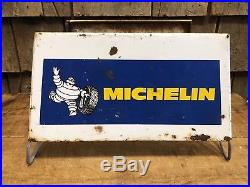 RARE Vintage Original MICHELIN Tires Gas Station Dealer Tire Display Stand Sign