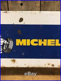 RARE Vintage Original MICHELIN Tires Gas Station Dealer Tire Display Stand Sign