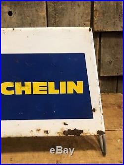 RARE Vintage Original MICHELIN Tires Gas Station Dealer Tire Display Stand Sign