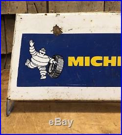 RARE Vintage Original MICHELIN Tires Gas Station Dealer Tire Display Stand Sign