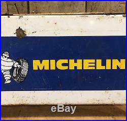 RARE Vintage Original MICHELIN Tires Gas Station Dealer Tire Display Stand Sign