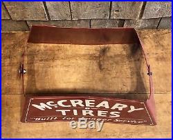RARE Vintage Original McCreary Tires Advertising Tire Stand Gas Station Sign