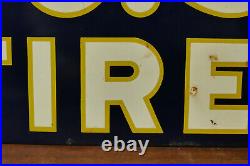 RARE Vintage U. S. TIRES Service Station Advertising Tire Display Stand Sign NOS