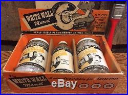 RARE Vintage WHITE WALL MARVEL Seals To Tire Walls R-Cote Co. Kit Store Display