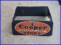 Rare 1930s Cooper Tire Display / Rack Armored Cord Sign Vintage Original