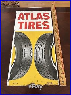Rare Original Vintage/Antique Atlas Tires Sign
