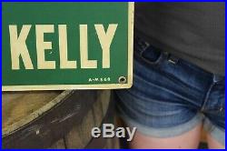 Rare Vintage 1960's Kelly Springfield Tires Gas Oil tin Metal Sign Gas Oil Adv