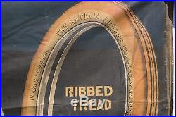 Rare Vintage Batavia Rubber Tire Co Banner Sign NY Gas Oil Canvas Station