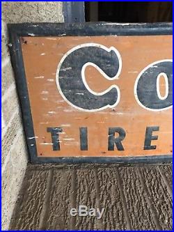 Rare Vintage Cooper Tires & And Tubes Metal Sign 4' 10 L X 18 W very mancave