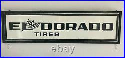 Rare Vintage El Dorado Tires Embossed Metal Sign