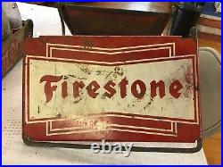 Rare Vintage Firestone Tire Display Sign Nice Logo Sbwimdow