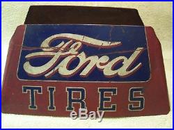 Rare Vintage Ford Tires Advertising Display Stand Gas Oil Sign Petroliana