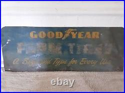 Rare Vintage Goodyear Farm Tires Metal Sign. Double Sided