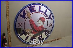 Rare Vintage Kelly Tires Reverse Mirror Sign Gas Oil Car Truck Rubber Year