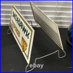 Rare Vintage MOHAWK TIRES Metal Advertising Tire Gas Station Display Sign