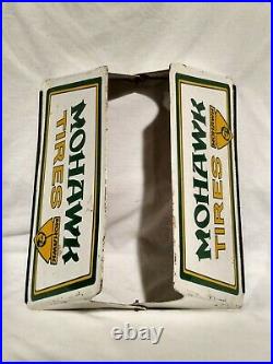 Rare Vintage MOHAWK TIRES Metal Advertising Tire Gas Station Display Stand Sign