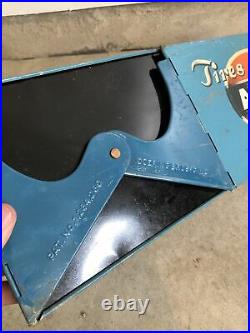 Rare Vintage Original Amoco Tubes Blue TIRE Metal Display Stand Sign Gas & Oil