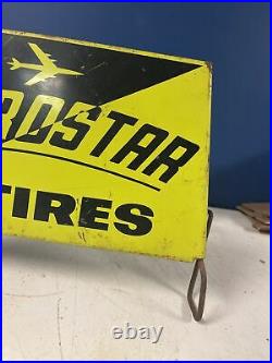 Rare Vintage Original Astrostar Tires TIRE Metal Display Stand Sign Gas & Oil