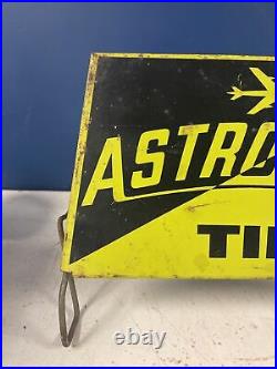 Rare Vintage Original Astrostar Tires TIRE Metal Display Stand Sign Gas & Oil