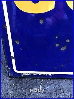 Rare Vintage Porcelain Goodyear Tires Sign Advertising Gas Oil Station 24 by 66