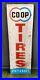 Rare-Vintage-Tin-Embossed-CO-OP-TIRES-BATTERIES-OIL-VERTICAL-GAS-STATION-SIGN-01-lsgs