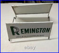 Remington Tire Holder Display Sign Vintage Original Advertising Tin Metal Choice