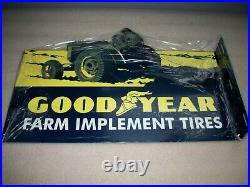 Reproduction Vintage Goodyear Tires Farm Implementtire Service Station Sign