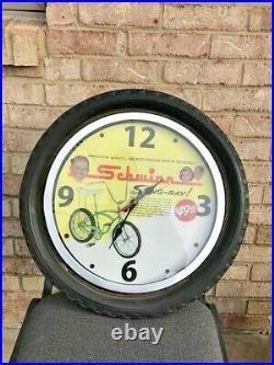 Schwinn Advertising Clock Vintage'65 Stingray Ad 20 Tread Tire